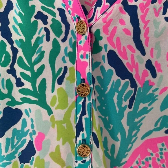 Lillly Pulitzer silk top - Picture 3 of 6